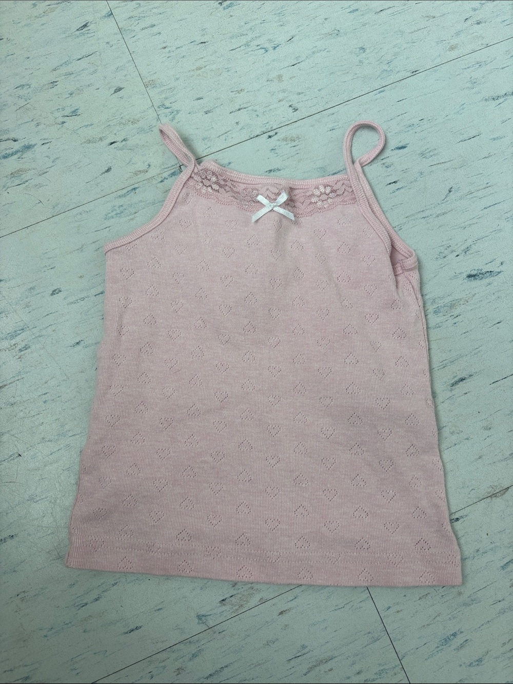 Primark Light Pink Girls' Lace-Trim Cami Top